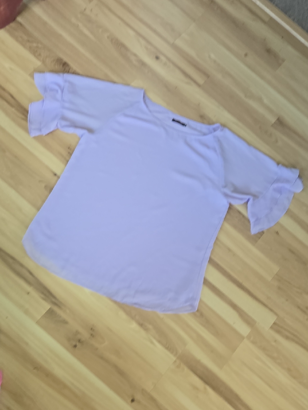 Women's Lilac Ruffle Sleeve Blouse